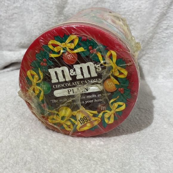 M&M’s vintage collectible NEW in plastic 1993 Christmas Tin - Picture 5 of 6